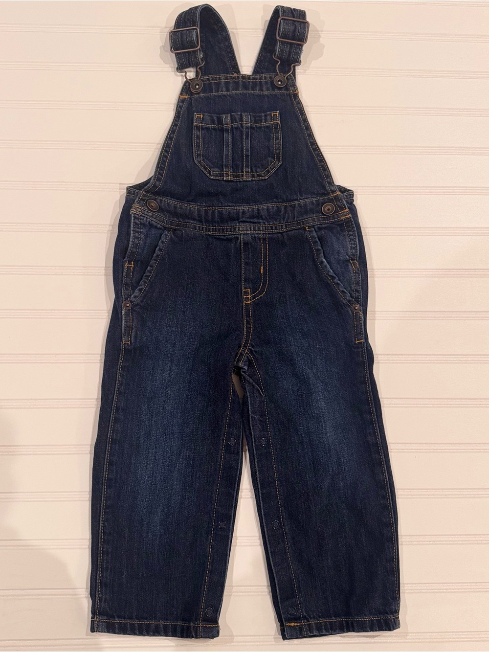 The Children’s Place Denim Overalls Toddler Boys 2T Dark Wash Adjustable